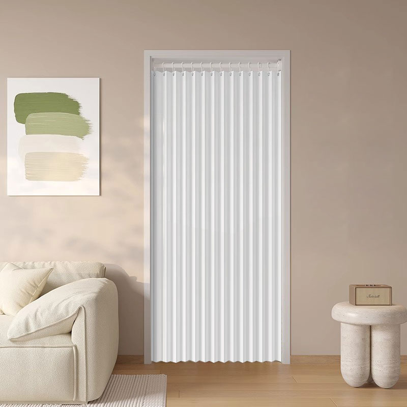 Partition Screen Divider - アコーディオン折りたたみ式ドアカーテン、プリーツ式ルームディバイダー間仕切り壁、エアコン用格納式ファブリックプライバシースクリーンカバー