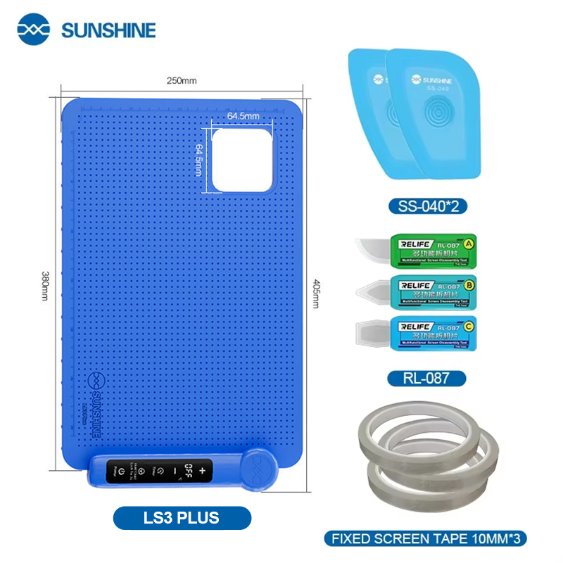 Partition Screen Divider - サンシャインLS3プラスLCDスクリーン分割器加熱ステージ分離パッド、携帯電話/iPad修理用分離パッド、LCD分解ツール