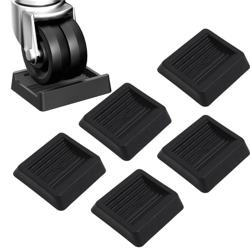 Office Furniture Heaven - 4 ピース/セットオフィスチェアホイールストッパー家具キャスターカップ堅木床プロテクター防振パッドローラーフィート滑り止めマット