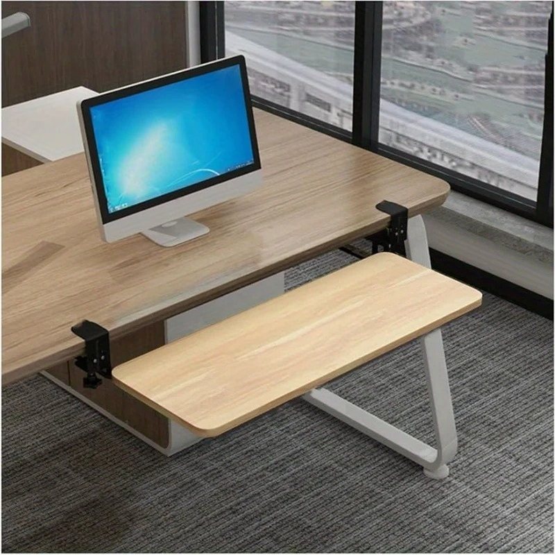 1PC クランプ式キーボードトレイ 人間工学に基づいたスライ - Keyboard Drawer Under のレビューと価格