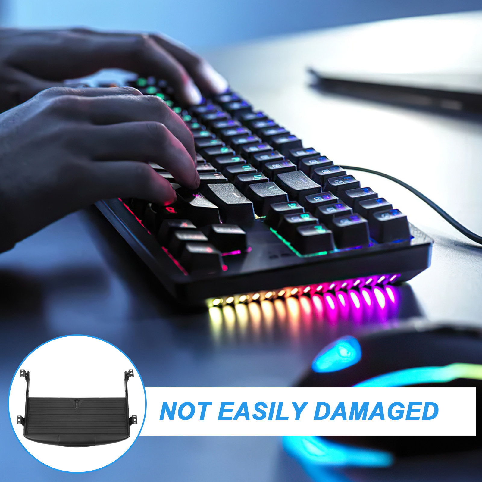 キーボードトレイ 二層引き出し式 静音スライドレール 調整可 - Keyboard Drawer Under のレビューと価格