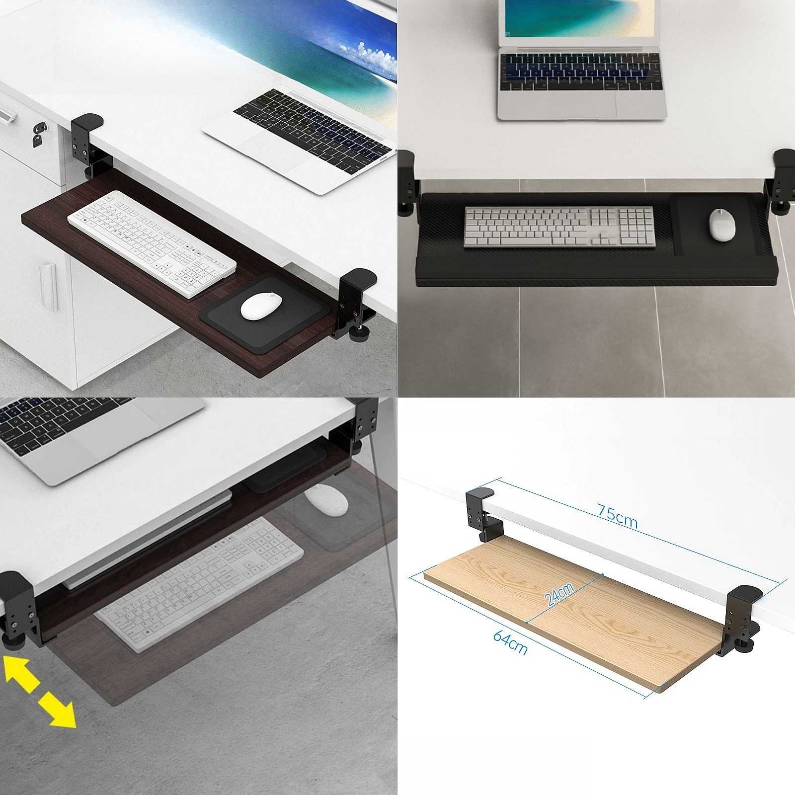 テーブルの下のキーボードブラケット デスクの下にスライド式で - Keyboard Drawer Under のレビューと価格
