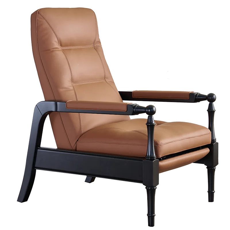 無垢材オフィスチェア多機能ソファチェア第一層牛革リクライニン - Office Furniture First のレビューと価格