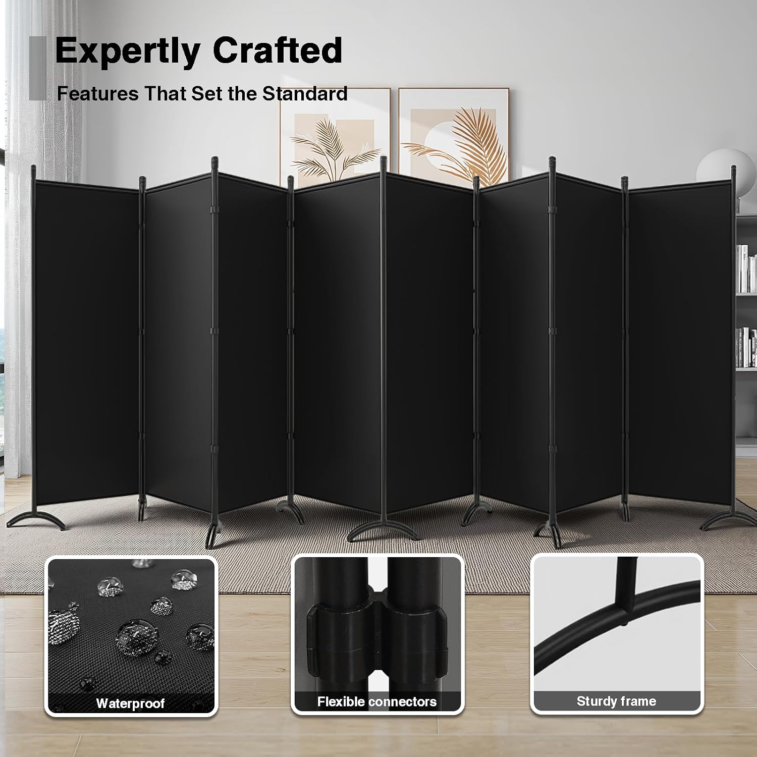 ルームディバイダー-折りたたみ式プライバシースクリーン、6フ - Partition Screen Divider のレビューと価格