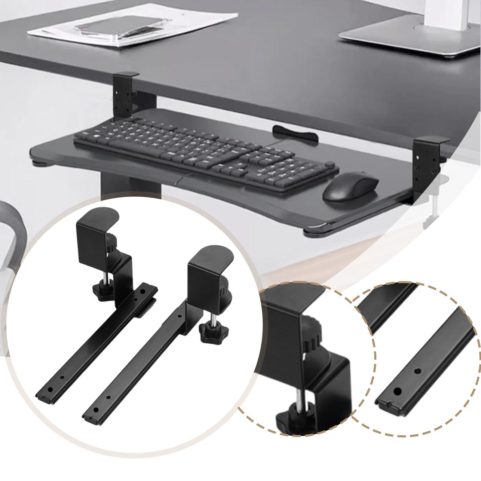 デスク下キーボードトレイスライドサイドマウント家具オフィスス - Keyboard Drawer Under のレビューと価格